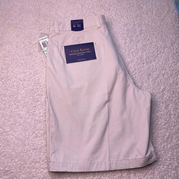 Club Room Other - Club Room Flat Front Light Khaki Chino Short 34